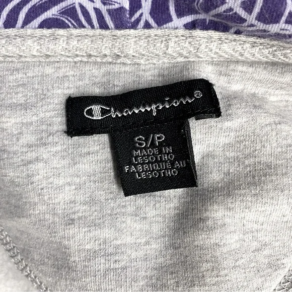 Champion Light Grey Zip Front Activewear Hoodie S - Picture 3 of 16